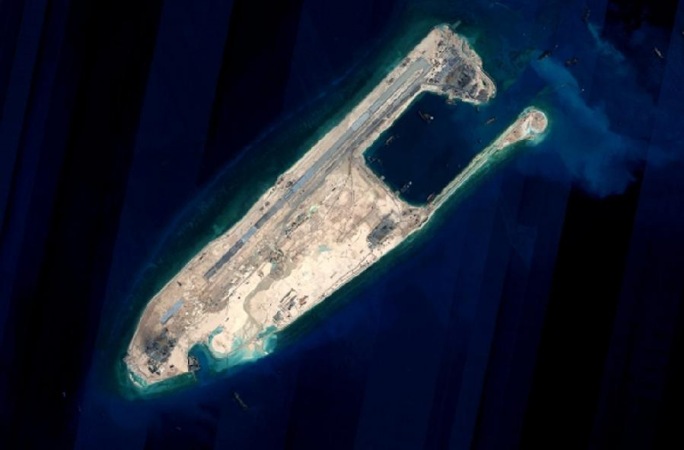 중국, 난사군도 일부 주둔 초석 인공섬 매립공사 최근 완공