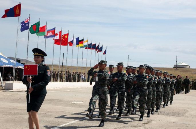 중국 몽골국 "칸 탐색-2015"평화유지 군사훈련에 첫 참가