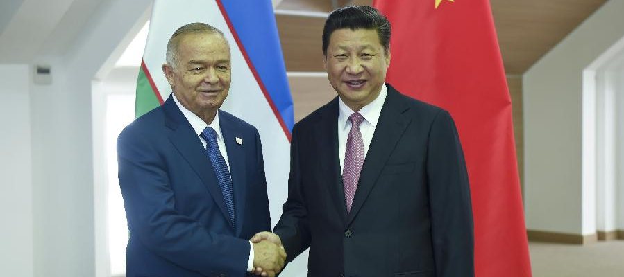 시진핑 주석, 카리모브 우즈베키스탄 대통령 회견(포토)