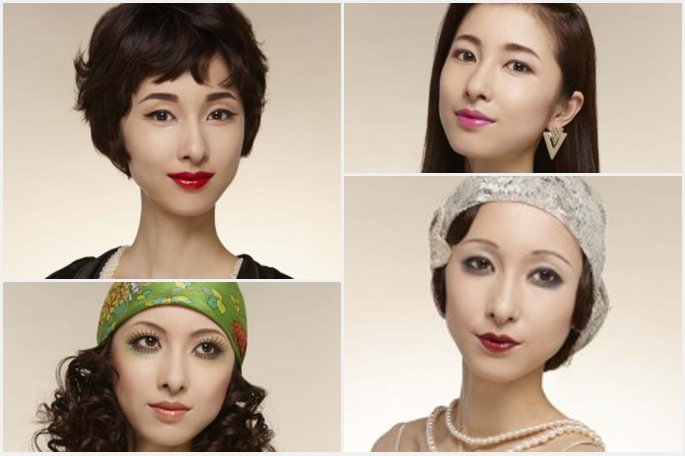 일본 모델, 일본의 백년 화장 변천 재현