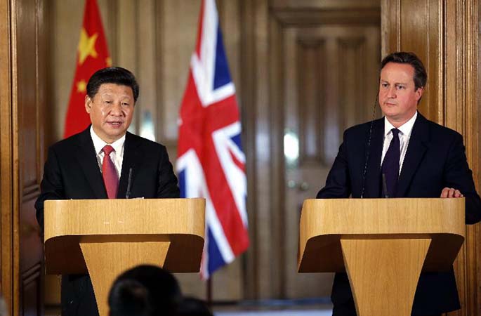 시진핑 中국가주석, 캐머런 영국 총리와 회담