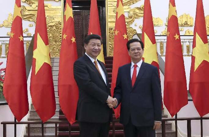 시진핑, 응우옌떤중 베트남 총리와 회담