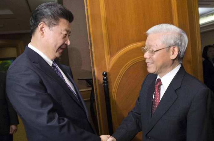 시진핑, 응우옌푸쫑 베트남 공산당 서기장 재차 회견