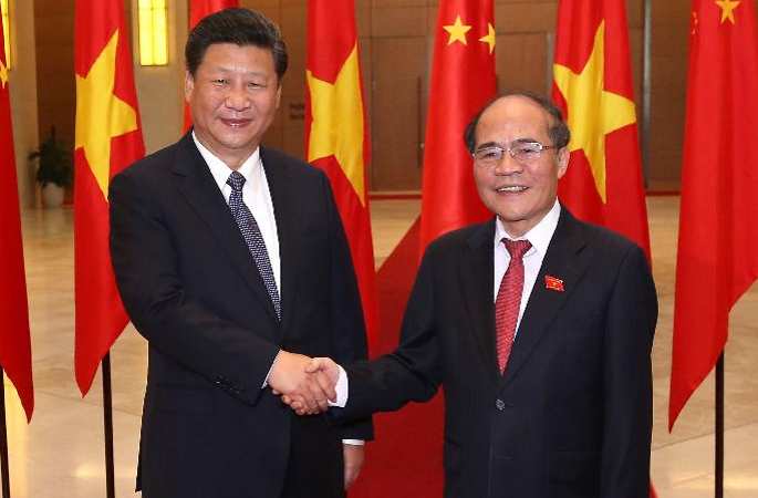 시진핑, 응우옌신훙 베트남 국회의장 회견
