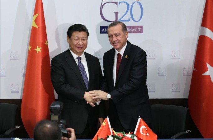 시진핑, 레제프 타이이프 에르도안 터키 대통령 회견