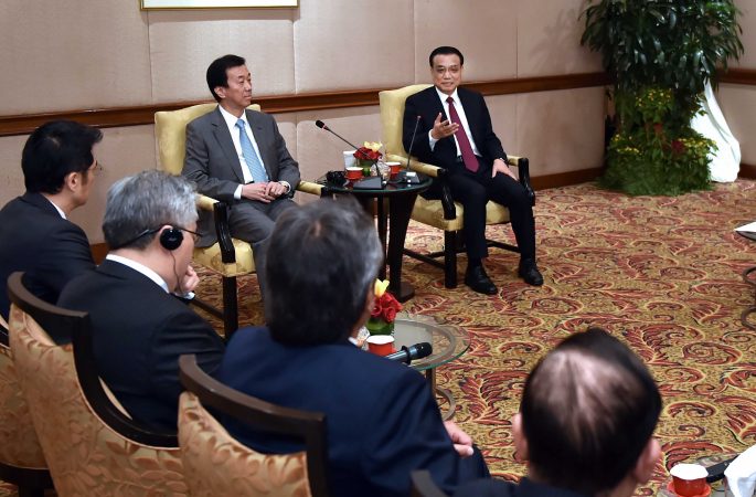리커창 中총리, 말레이시아 경제상공계 대표 회견