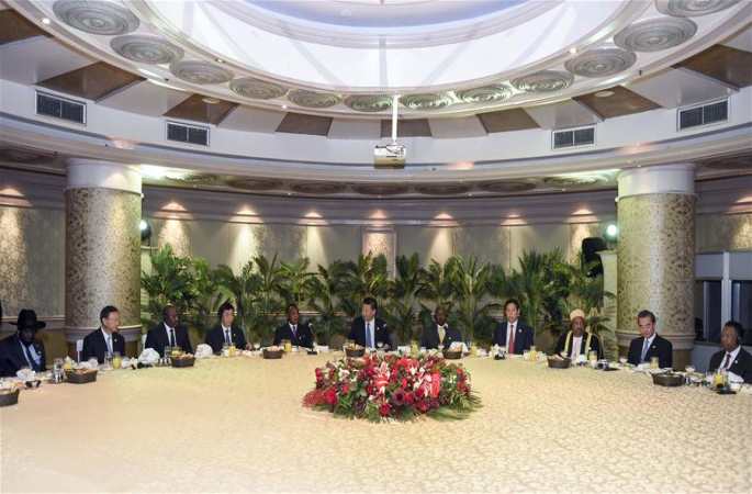 시진핑 주석, 일부 아프리카 국가지도자 단체 회견