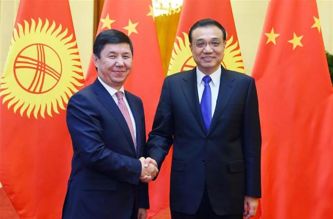 리커창 中총리, 사리예프 키르기스스탄공화국 총리와 회담
