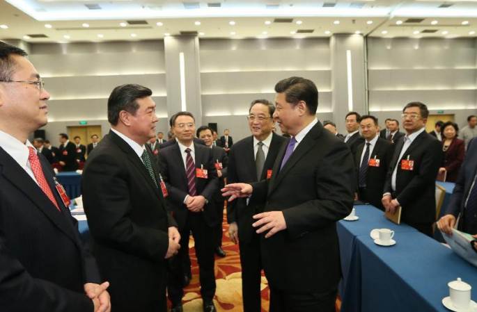 시진핑 中주석, 전국정협 12기 4차 회의에 참석한 민건,공상련위원들을 문안