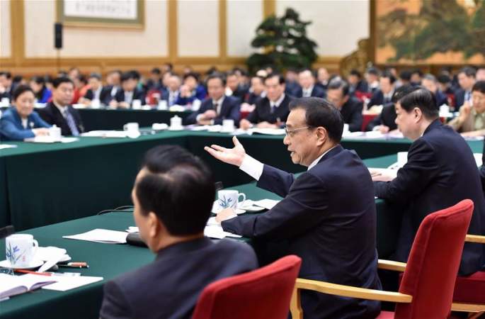 리커창 총리, 산둥 대표단 심의 참석