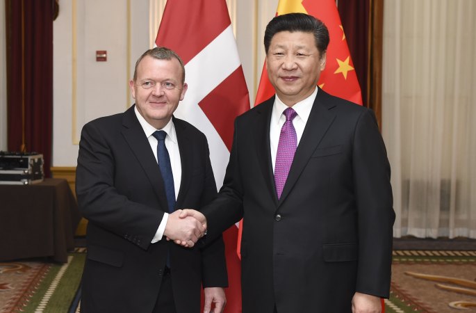 시진핑 中 주석, 라스무센 덴마크 총리와 면담