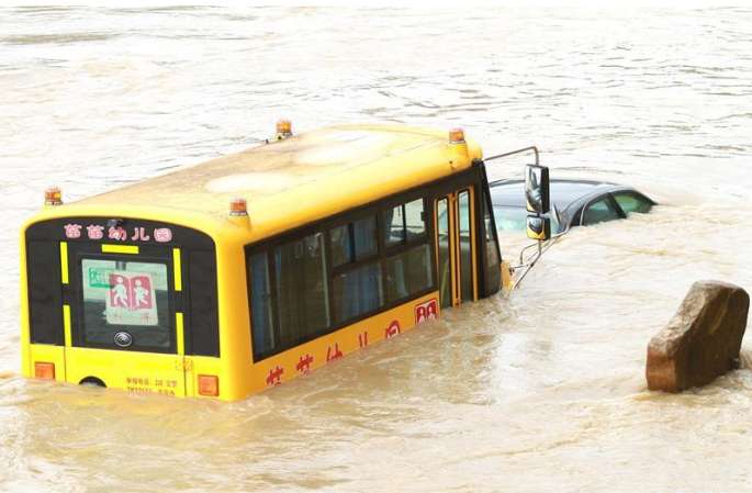 中민강 상류 홍수 범람, 푸젠 순창 시내 구역 물에 잠겨