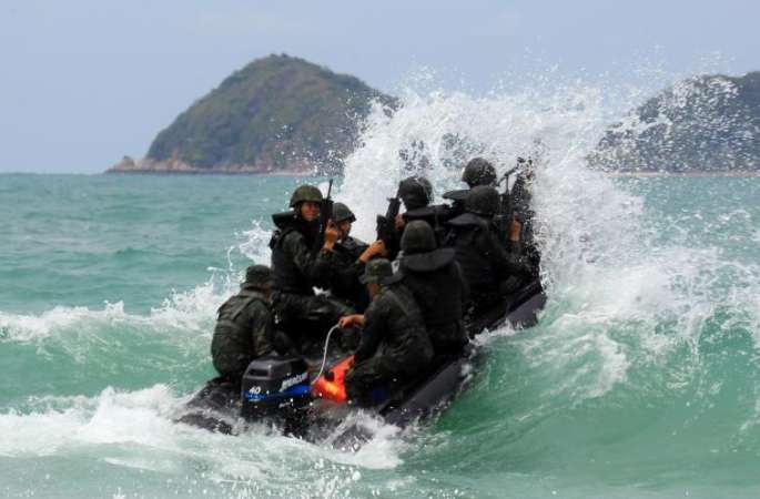 중국-태국 해군·해병대, 해상 합동군사훈련 진행