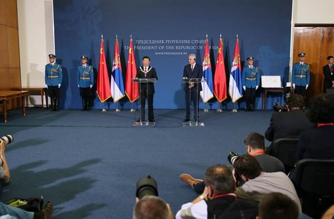 시진핑, 니콜리치 세르비아 대통령과 공동기자회견