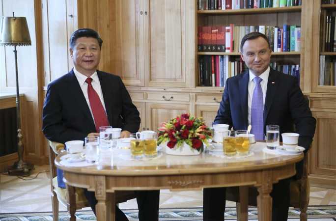 시진핑, 안드레이 두다 폴란드 대통령과 회담