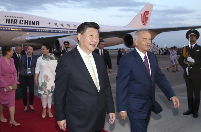 시진핑 中 국가주석, 우즈베키스탄 수도 타슈켄트 도착
