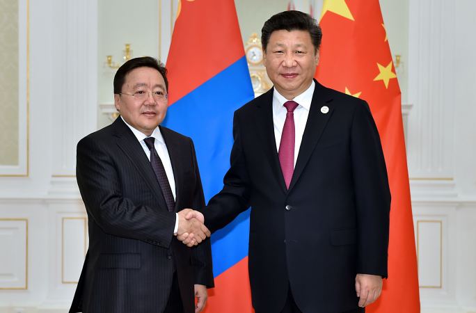 시진핑 주석, 엘벡도르지 몽골 대통령과 면담