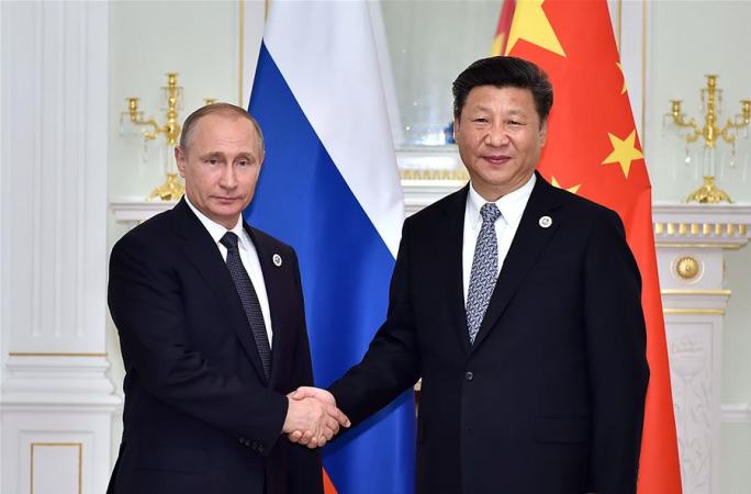 시진핑, 푸틴 러시아 대통령 회견(포토)