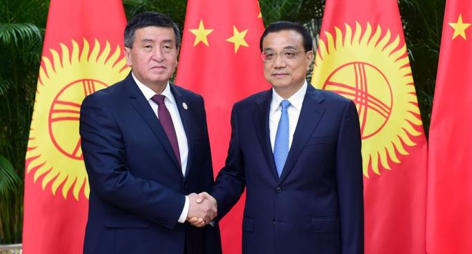 리커창, 수론베이 진베코프 키르기스스탄 총리와 회담