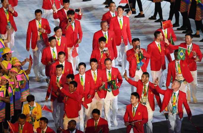 중국 올림픽 대표단 입장