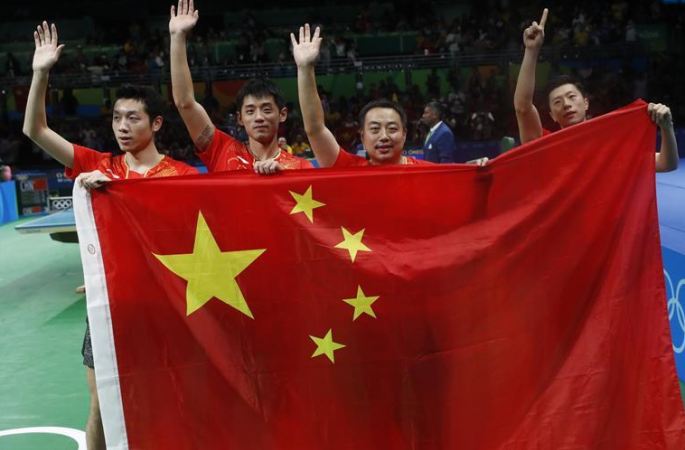 [리우올림픽] 중국, 탁구 남자 단체 금메달