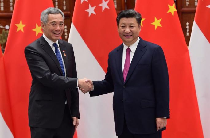 시진핑, 리셴룽 싱가포르 총리 회견
