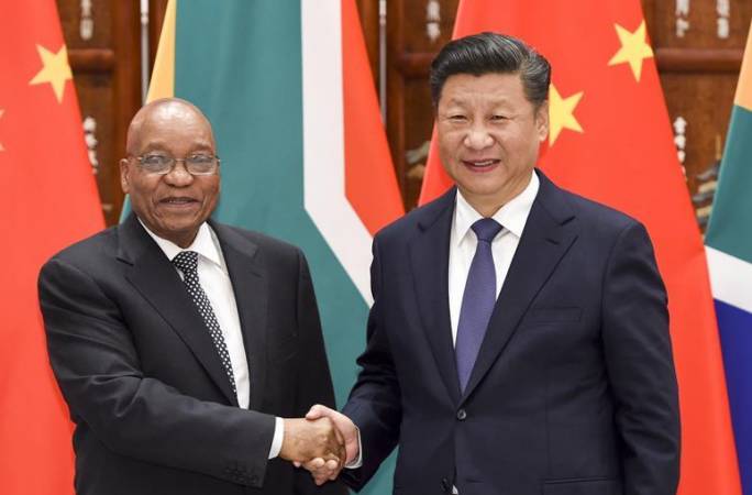 시진핑, 제이콥 주마 남아공 대통령 회견