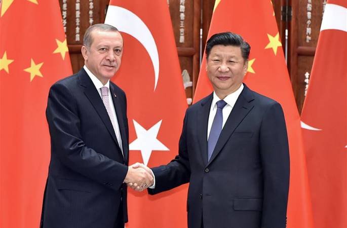 시진핑, 에르도안 터키 대통령 회견