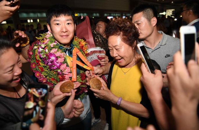 리우 장애인 올림픽 대회 중국 대표단 베이징에 도착