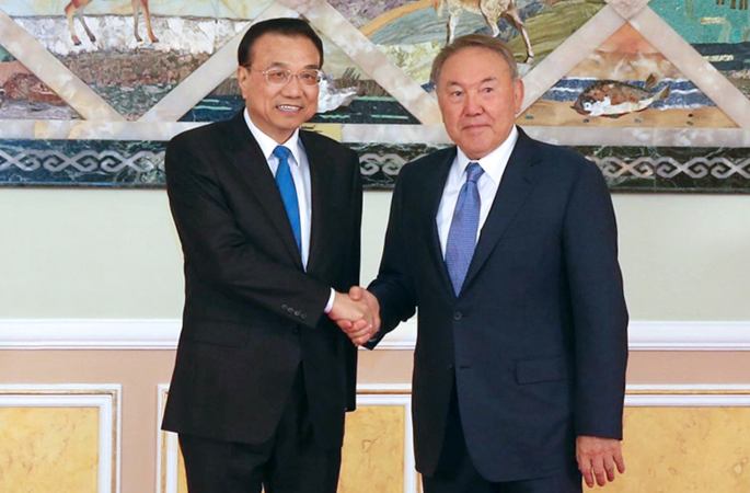 리커창 中 총리, 누르술탄 나자르바예프 카자흐스탄 대통령 회견