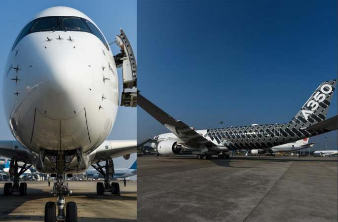 장거리 항공기 에어버스 A350 광저우서 선보여