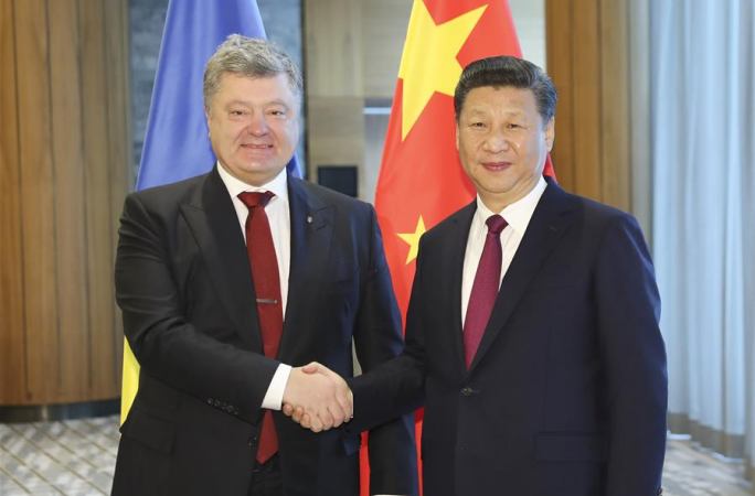 시진핑 주석, 포로셴코 우크라이나 대통령 회견