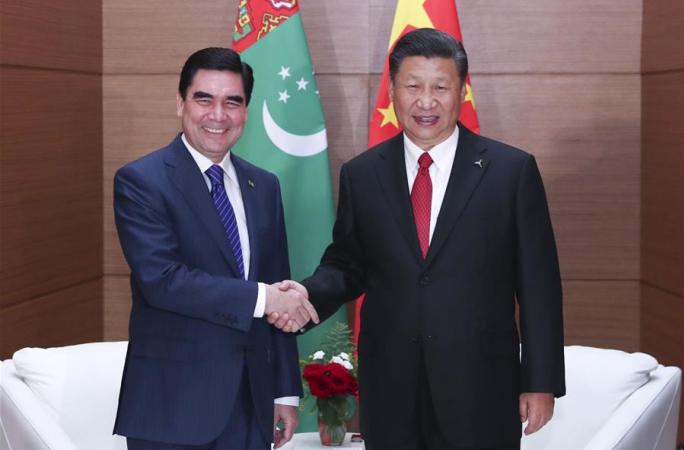 시진핑 주석, 베르디무하메도프 투르크메니스탄 대통령 회견