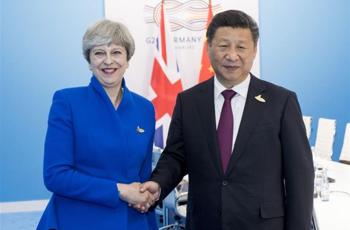 시진핑 주석, 테레사 메이 영국 총리 회견