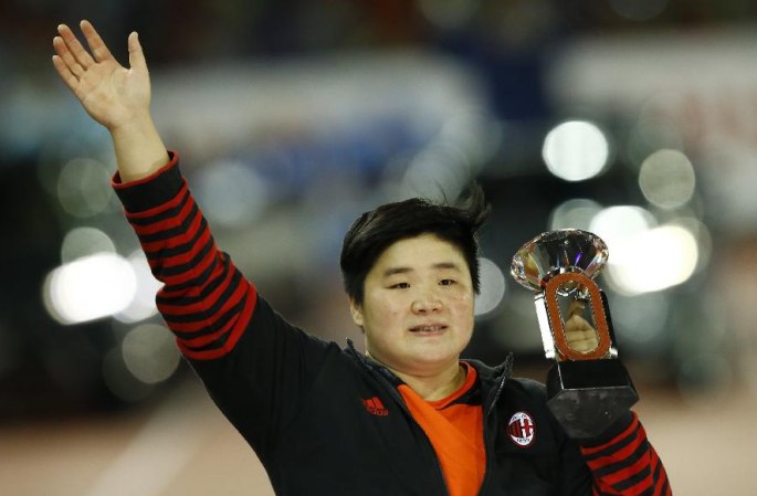 중국 선수 궁리자오, IAAF다이아몬드리그 취리히 대회 여자 포환던지기 금메달