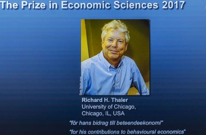 美 경제학가, 2017년 노벨경제학상 수상