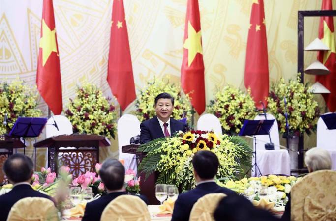 시진핑 주석, 응웬 푸 쫑 베트남 공산당 서기장 및 쩐 다이 꽝 베트남 국가주석이 마련한 환영 만찬에 참석(포토)