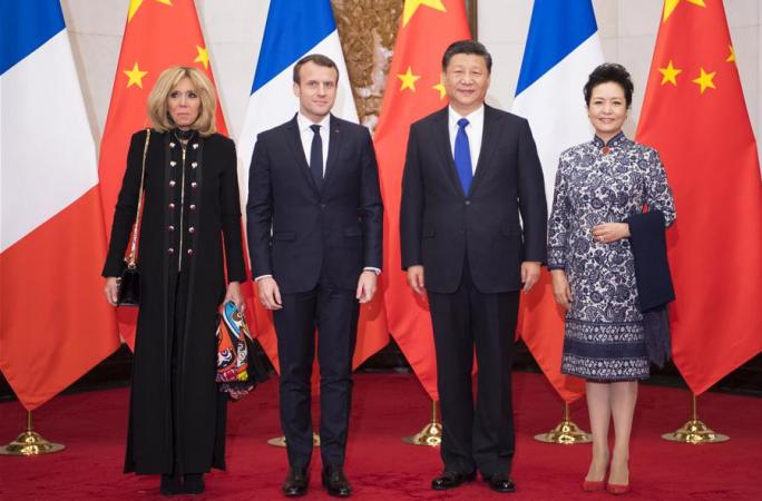 시진핑 中 국가주석, 에마뉘엘 마크롱 프랑스 대통령 회견  