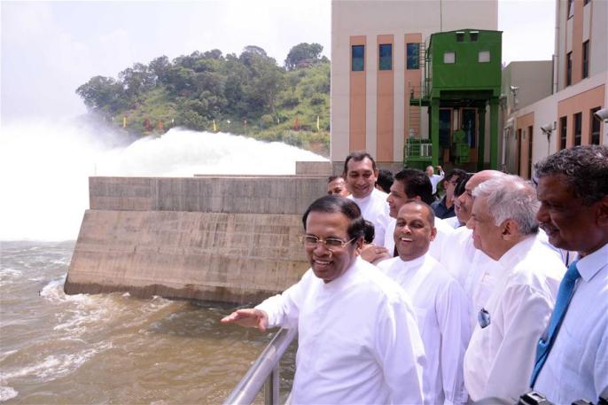 中 기업이 건설을 맡은 스리랑카 최대 댐 프로젝트 준공 및 인도식 거행