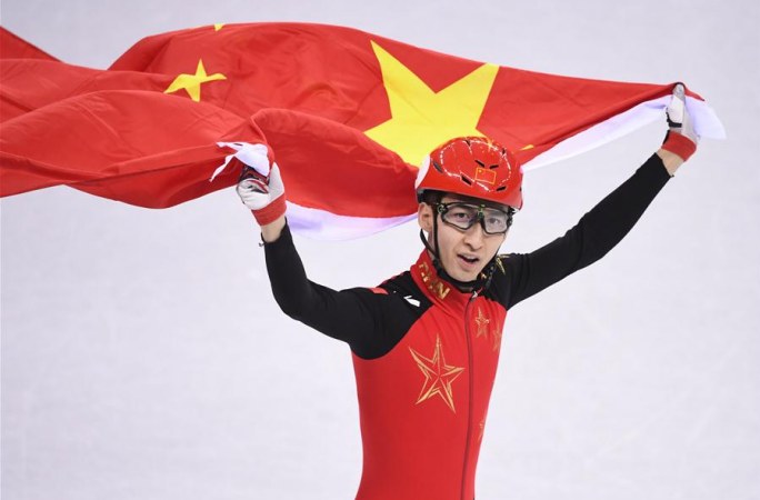 (동계올림픽) 쇼트트랙 남자 500m 中 선수 우다징 우승