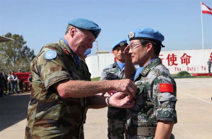 중국 레바논 파견 평화유지군, 유엔 ‘평화 영예 훈장’ 받아
