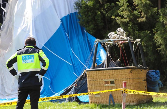 한국 제주도 열기구 추락 사고로 1명 숨지고 12명 부상