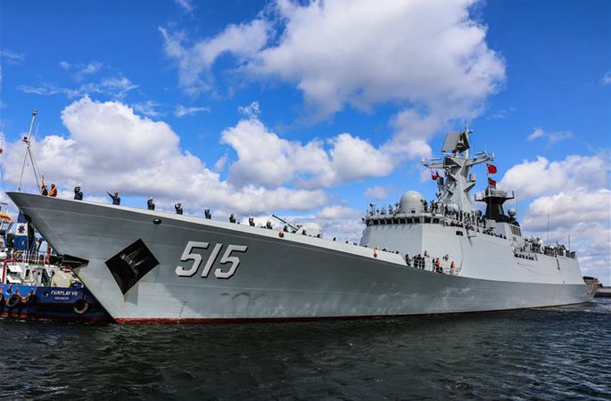 중국 해군 제29차 빈저우함 호위함 편대 폴란드 해군 창설 100주년 행사 참가