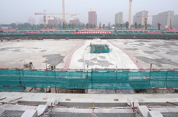 베이징 동계올림픽 국가 스피드 스케이팅 경기장 지하구조 지붕공사 마감