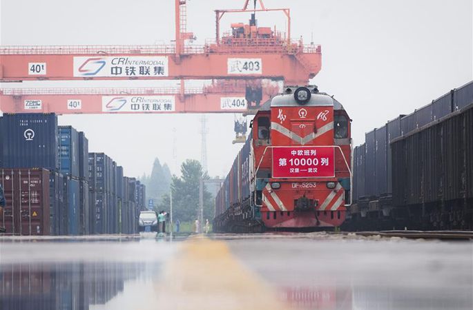 중국-유럽 화물열차 운행 횟수 10000회 돌파