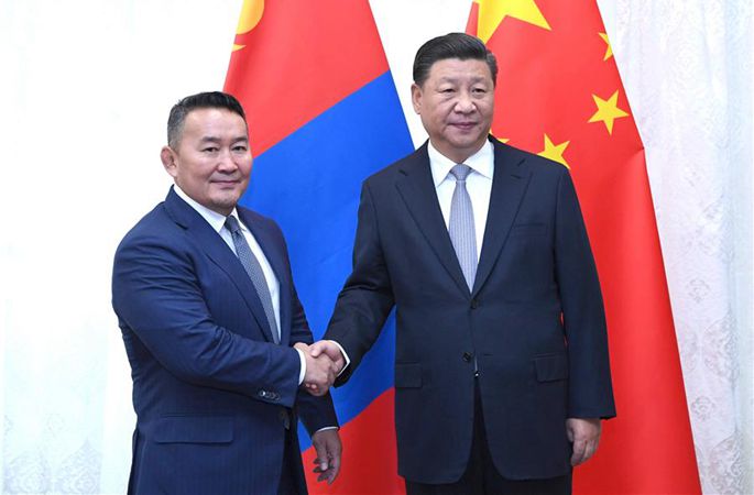 시진핑 中 국가주석, 바툴가 몽골 대통령 회견