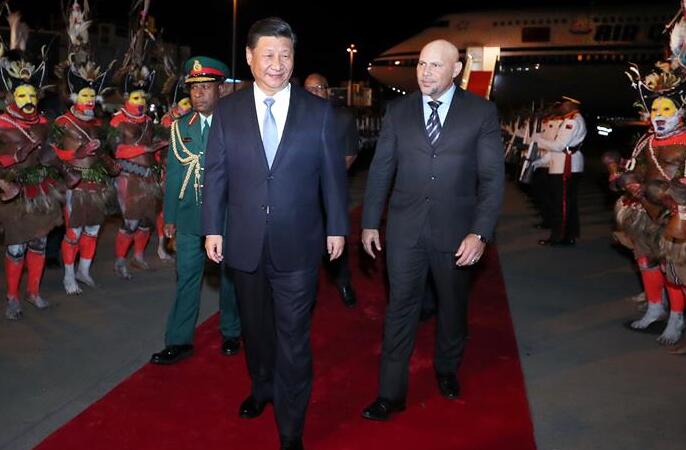 시진핑, 포트모르즈비에 도착해 파푸아뉴기니에 대한 국빈 방문, 수교한 태평양 섬나라 정상과 회담 및 제26차 APEC 정상 비공식회의 참석 등 일정 가동