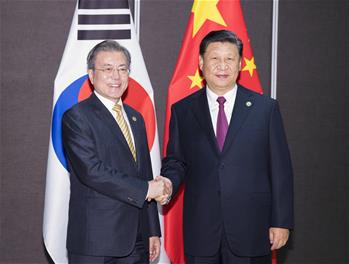 시진핑 中 국가주석, 문재인 韓 대통령 회견