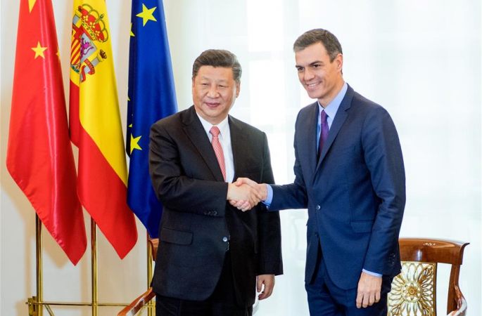 시진핑 中 국가주석, 산체스 스페인 총리와 회담