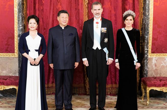 시진핑 中 국가주석, 펠리페 6세 스페인 국왕이 베푼 환영만찬에 참석
